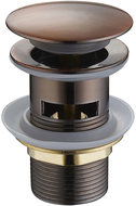 Mexen click-clack round plug with overflow, antique copper - 79920-45