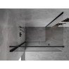 Mexen Mist-B 80 x 80 cm hinged shower enclosure, transparent, black - 8A2T-080-080-70-00