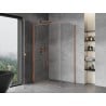 Mexen Mist-B  shower enclosure with pivot door 95 x 70 cm, transparent, brushed copper - 8A2T-095-070-65-00