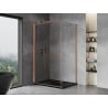 Mexen Mist-B  pivot shower enclosure 70 x 75 cm, transparent, brushed copper - 8A2T-070-075-65-00