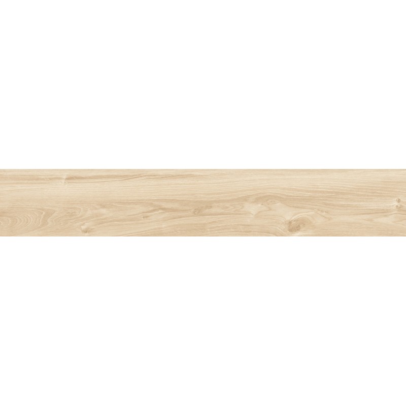 Mexen Meranti Avorio rektifizéiert glasiéierte Gres G1, holzaarteg Buedem- a Mauerdëppchen 120 x 20 cm, matt