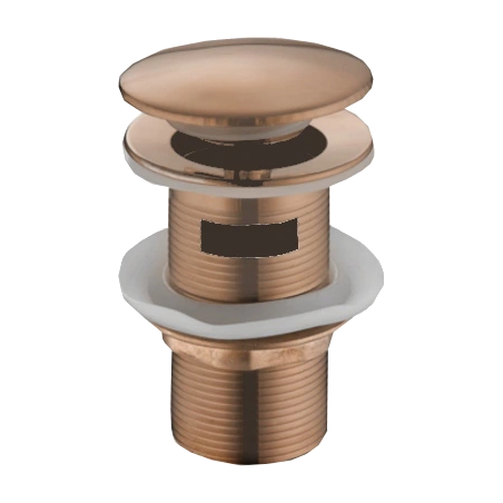 Mexen click-clack plug round with overflow, rose gold - 79920-60