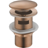 Mexen click-clack plug round with overflow, rose gold - 79920-60