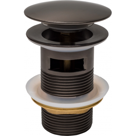 Mexen tappo click-clack rotondo con troppopieno, grafite - 79920-66