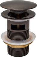 Mexen click-clack plug rond met overloop, grafiet - 79920-66