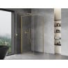 Mexen Mist-B pivot shower cabin 70 x 70 cm, transparent, brushed gold - 8A2T-070-070-55-00