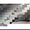 Mexen Mist-B cabina doccia a battente 75 x 75 cm, trasparente, oro spazzolato - 8A2T-075-075-55-00