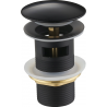 Mexen klik-klak plug rond met overloop, zwart - 79920-70