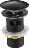 Mexen klik-klak plug rond met overloop, zwart - 79920-70