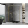 Mexen Mist-B  cabine de douche pivotante 95 x 120 cm, transparent, or brossé - 8A2T-095-120-55-00