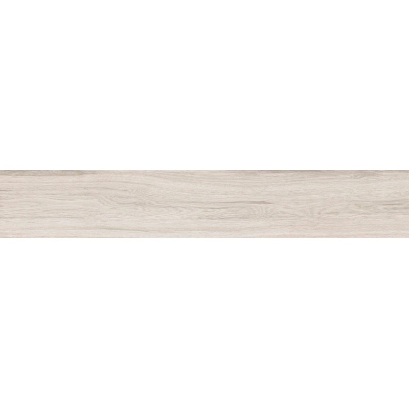 Mexen Hirera Gres bianco smaltato rett. G1, piastrella effetto legno per pavimenti e rivestimenti 120 x 20 cm, opaco
