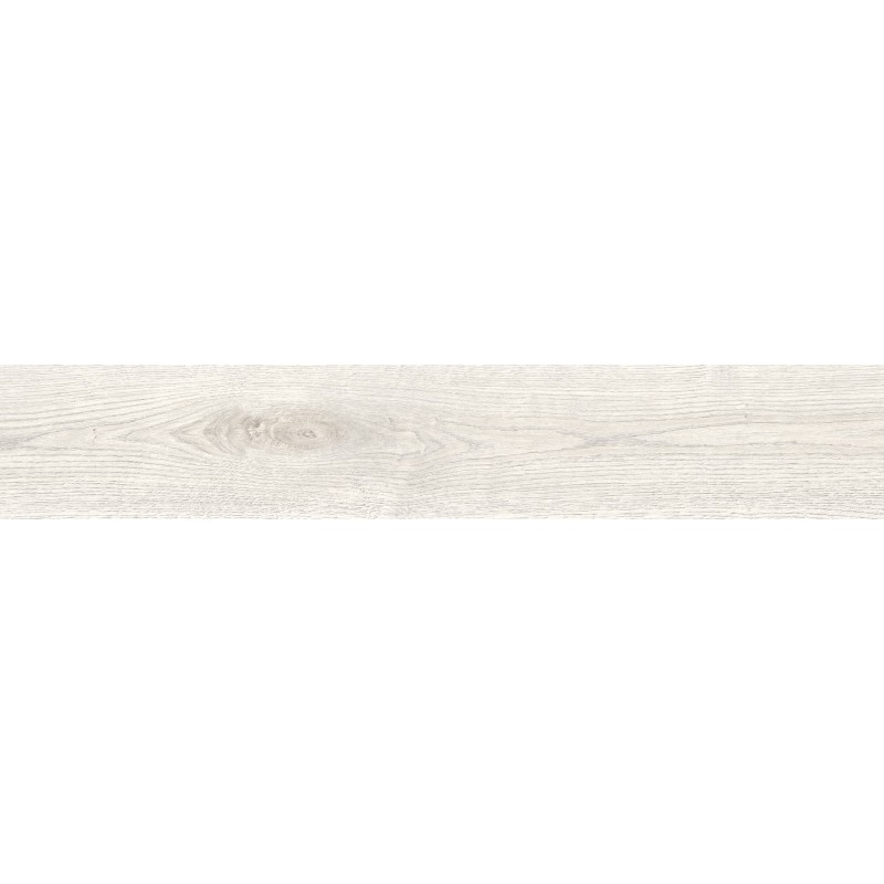 Mexen Wood Ville Bianco grés esmaltado retificado G1, azulejo de efeito madeira para chão e parede 120 x 20 cm, carving