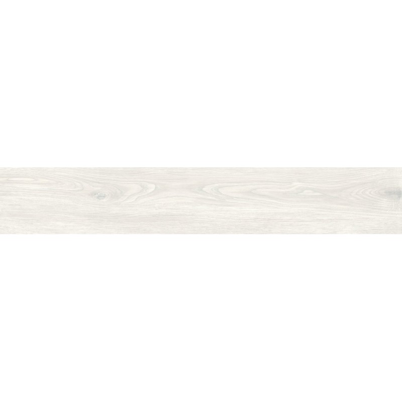 Mexen Savana Gres bianco smaltato rettificato G1, piastrella effetto legno per pavimenti e pareti 120 x 20 cm, carving