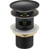 Mexen click-clack plug round with overflow, antique black - 79920-79