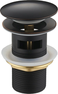 Mexen klik-klak plug rond met overloop, antiek zwart - 79920-79