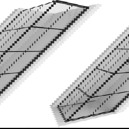 Mexen Mist-B duschkabin med svängdörr höger 70 x 70 cm, svart rutnät, svart - 8A2T-070-070-70-77-P