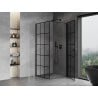 Mexen Mist-B kabina prysznicowa uchylna prawa 80 x 80 cm, czarna kratka, czarna - 8A2T-080-080-70-77-P
