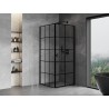 Mexen Mist-B kabina prysznicowa uchylna prawa 90 x 90 cm, czarna kratka, czarna - 8A2T-090-090-70-77-P