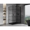 Mexen Mist-B dušinurk, parempoolne 80 x 70 cm, must ruudustik, must - 8A2T-080-070-70-77-P