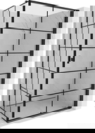 Mexen Mist-B Duschkabine, rechte Tür 100 x 110 cm, schwarzes Gitter, schwarz - 8A2T-100-110-70-77-P