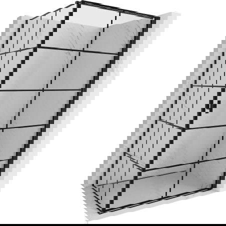 Mexen Mist-B Högra duschkabin fällbar 70 x 120 cm, svart rutnät, svart - 8A2T-070-120-70-77-P