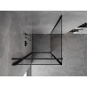 Mexen Mist-B kabina prysznicowa uchylna lewa 80 x 80 cm, czarna ramka, czarna - 8A2T-080-080-70-70-L