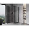 Mexen Mist-B kabina prysznicowa uchylna lewa 90 x 90 cm, czarna ramka, czarna - 8A2T-090-090-70-70-L
