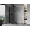 Mexen Mist-B kabina prysznicowa uchylna lewa 100 x 100 cm, czarna ramka, czarna - 8A2T-100-100-70-70-L