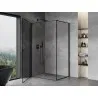 Mexen Mist-B Left Hinged Shower Enclosure 80 x 70 cm, Black Frame, Black - 8A2T-080-070-70-70-L