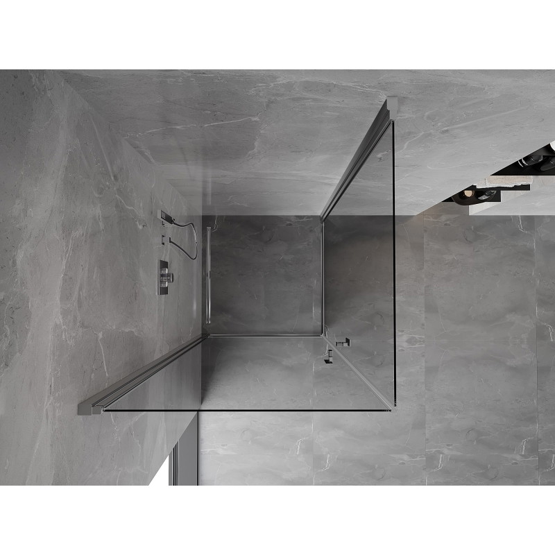 Mexen Mist-B Duo duši kabiin, avatav, 85 x 85 cm, läbipaistev, kroom - 8A2-085-085-01-00