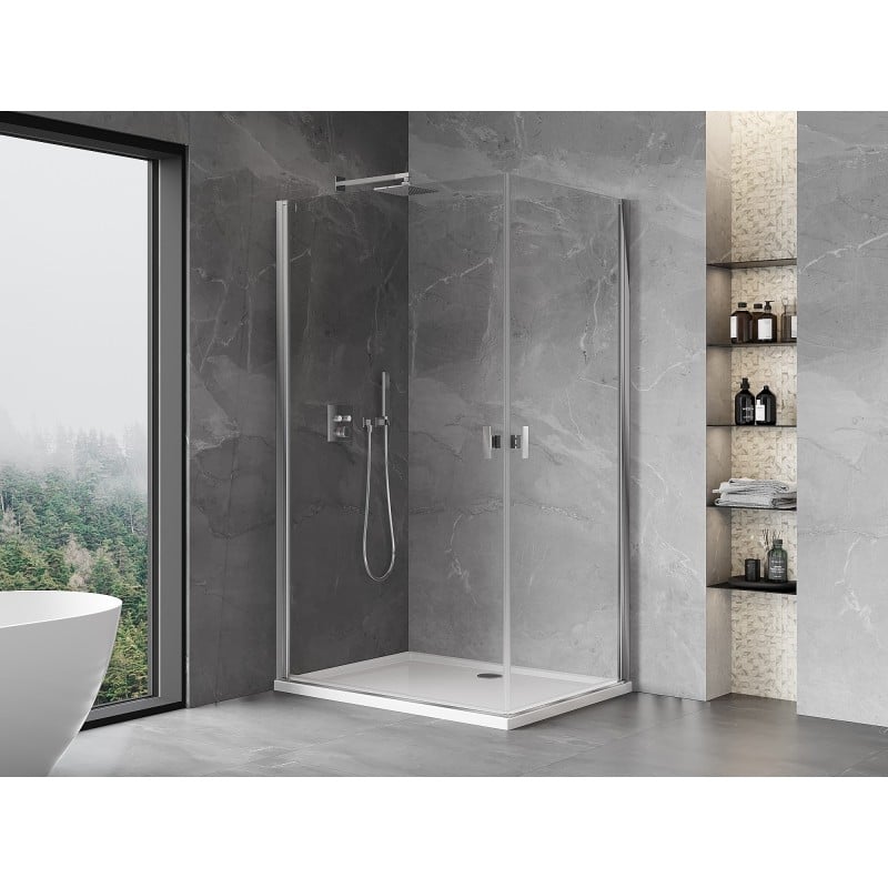Mexen Mist-B Duo kabina prysznicowa uchylna 85 x 70 cm, transparent, chrom - 8A2-085-070-01-00