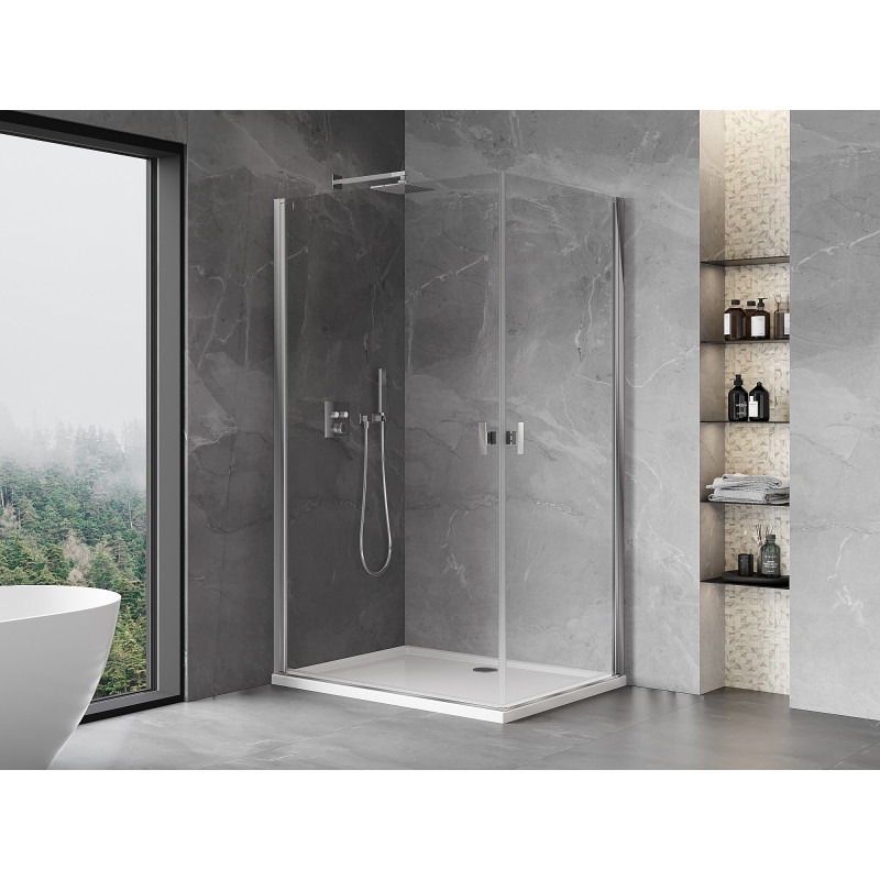 Mexen Mist-B Duo avatud dušikabiin 95 x 75 cm, läbipaistev, kroom - 8A2-095-075-01-00
