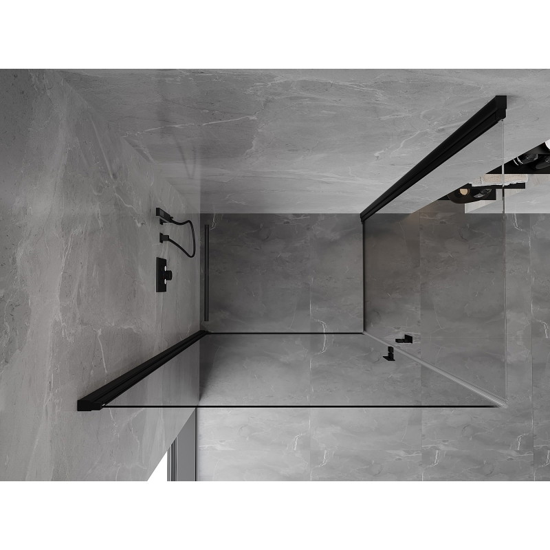 Mexen Mist-B Duo hinged dušikabiin 95 x 90 cm, läbipaistev, must - 8A2-095-090-70-00