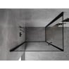 Mexen Mist-B Duo kabina prysznicowa uchylna 80 x 100 cm, czarna ramka, czarna - 8A2-080L-100P-70-70