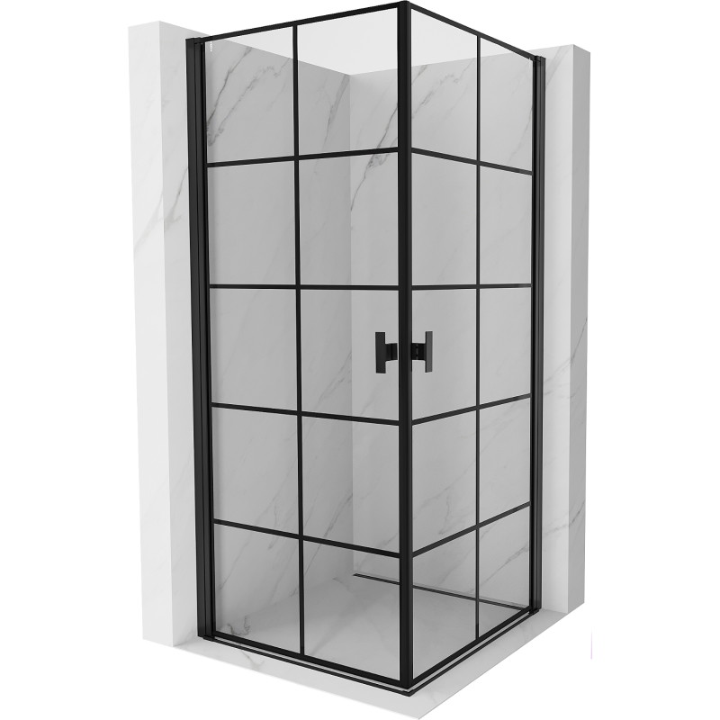 Mexen Mist-B Duo dušinurk 70 x 70 cm, must võre, must - 8A2-070L-070P-70-77