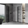 Mexen Mist-B Duo kabina prysznicowa uchylna 90 x 90 cm, czarna kratka, czarna - 8A2-090L-090P-70-77