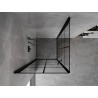 Mexen Mist-B Duo tuš kabina s krilnimi vrati 100 x 100 cm, črno steklo, črna - 8A2-100L-100P-70-77