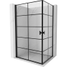 Mexen Mist-B Duo hinged shower cabin 80 x 90 cm, black grid, black - 8A2-080L-090P-70-77