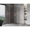 Mexen Mist-B Duo hinged dušikabiin 85 x 85 cm, läbipaistev, harjatud vask - 8A2-085-085-65-00