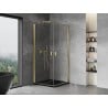 Mexen Mist-B Duo cabina de ducha abatible 80 x 80 cm, transparente, dorado - 8A2-080-080-50-00