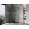 Mexen Mist-B Duo Pendeltür-Duschkabine 90 x 90 cm, transparent, gebürstetes Gold - 8A2-090-090-55-00