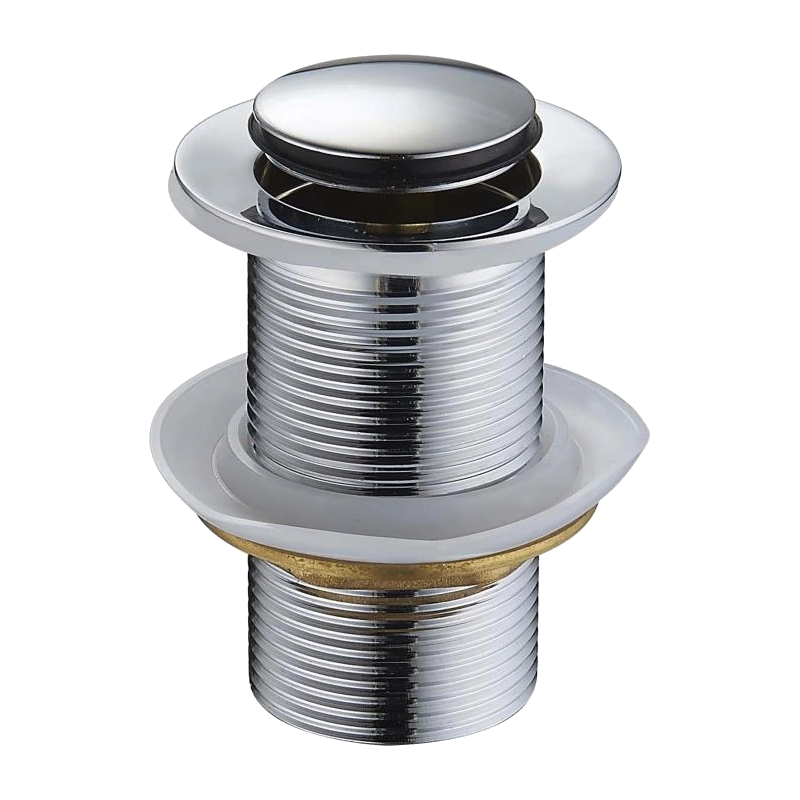 Mexen click-clack plug klein rond, chroom - 79915-00