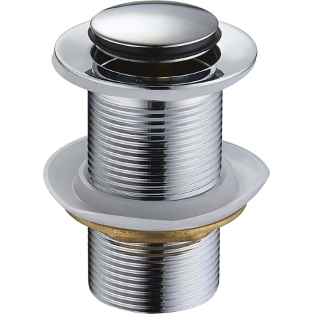 Mexen liten rund klick-klack-plugg, krom - 79915-00