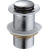 Mexen click-clack plug klein rond, chroom - 79915-00