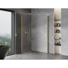 Mexen Mist-B Duo tuš kabina s vratima na otvaranje 80 x 75 cm, prozirna, matirano zlatna - 8A2-080-075-55-00