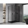 Mexen Mist-B shower enclosure right-hinged 90 x 80 cm, black frame, black - 8A2T-090-080-70-70-P