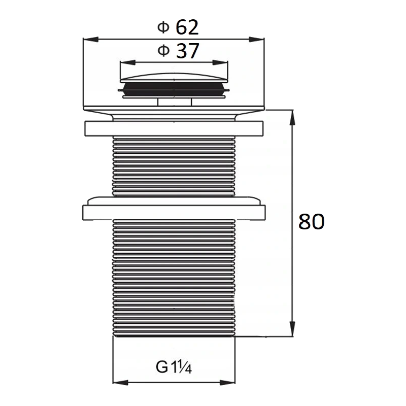 Mexen tappo clic-clac piccolo rotondo, cromo - 79915-00