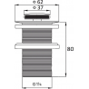 Mexen click-clack plug klein rond, chroom - 79915-00