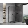 Mexen Mist-B right hinged shower enclosure 90 x 85 cm, black frame, black - 8A2T-090-085-70-70-P
