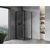 Mexen Mist-B right hinged shower cabin 80 x 80 cm, black frame, black - 8A2T-080-080-70-70-P